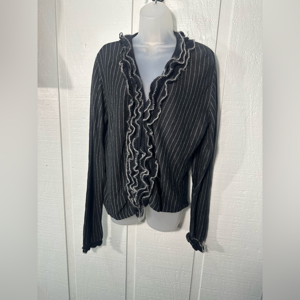 Susan Bristol Black and White Stripped Sweater Size Medium EUC